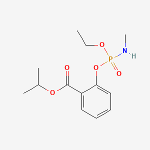 molecular formula C13H20NO5P B12646805 Salicylic acid, isopropyl ester, ethyl methylphosphoramidate CAS No. 31120-86-2
