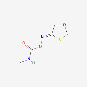 molecular formula C5H8N2O3S B12646840 1,3-Oxathiolan-4-one, O-((methylamino)carbonyl)oxime, syn- CAS No. 54266-44-3
