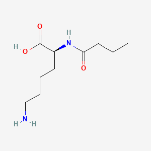 molecular formula C10H20N2O3 B12646847 N2-(1-Oxobutyl)-L-lysine CAS No. 75383-79-8