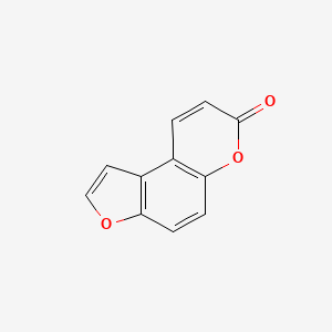 molecular formula C11H6O3 B12646863 7H-Furo(3,2-f)(1)benzopyran-7-one CAS No. 6544-76-9