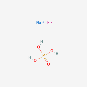 molecular formula FH3NaO4P B1264688 Sodium;phosphoric acid;fluoride CAS No. 39456-59-2