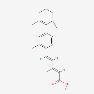molecular formula C22H28O2 B12646905 (2E,4E)-3-methyl-5-[2-methyl-4-(2,6,6-trimethylcyclohexen-1-yl)phenyl]penta-2,4-dienoic acid CAS No. 91587-08-5