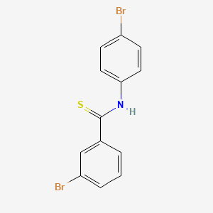 molecular formula C13H9Br2NS B12646913 Benzenecarbothioamide, 3-bromo-N-(4-bromophenyl)- CAS No. 127351-11-5