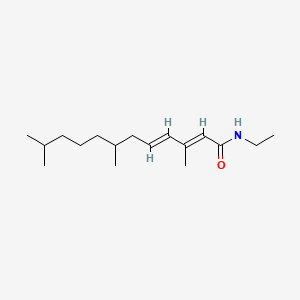 molecular formula C17H31NO B12646930 2,4-Dodecadienamide, N-ethyl-3,7,11-trimethyl-, (E,E)- CAS No. 58084-44-9