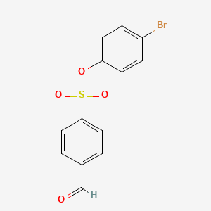 molecular formula C13H9BrO4S B12646979 4-Bromophenyl 4-formylbenzenesulfonate CAS No. 106939-97-3