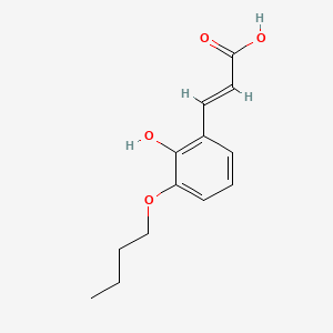 molecular formula C13H16O4 B12646985 3-(Butoxy-2-hydroxyphenyl)acrylic acid CAS No. 94248-08-5