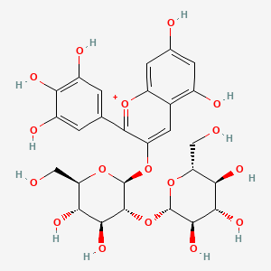 molecular formula C27H31O17+ B1264699 Delphinidin 3-O-sophoroside 