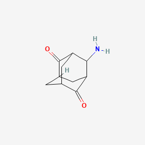 molecular formula C10H13NO2 B12646995 4-Aminoadamantane-2,6-dione CAS No. 56728-08-6