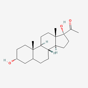 molecular formula C21H34O3 B1264700 Pregnan-20-one, 3,17-dihydroxy-, (3alpha)- 