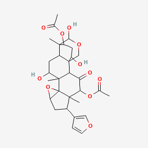 [4-Acetyloxy-6-(furan-3-yl)-12,16,19-trihydroxy-5,11,15-trimethyl-3-oxo-9,17-dioxahexacyclo[13.3.3.01,14.02,11.05,10.08,10]henicosan-21-yl] acetate