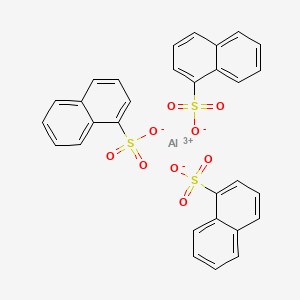 molecular formula C30H21AlO9S3 B12647024 Aluminium tri(naphthalene-1-sulphonate) CAS No. 22302-09-6