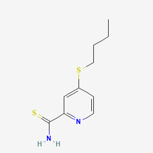molecular formula C10H14N2S2 B12647034 2-Pyridinecarbothioamide, 4-(butylthio)- CAS No. 186044-58-6