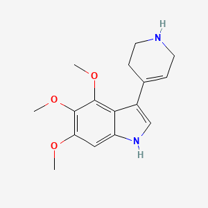 molecular formula C16H20N2O3 B12647052 4,5,6-trimethoxy-3-(1,2,3,6-tetrahydropyridin-4-yl)-1H-indole 