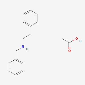 molecular formula C17H21NO2 B12647073 Benzylphenethylammonium acetate CAS No. 83846-89-3