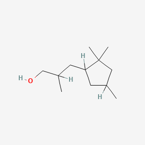molecular formula C12H24O B12647097 beta,2,2,4-Tetramethylcyclopentanepropanol CAS No. 94201-31-7