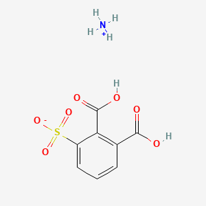molecular formula C8H9NO7S B12647132 Ammonium dihydrogen 3-sulphonatophthalate CAS No. 85959-15-5