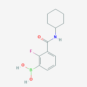 molecular formula C13H17BFNO3 B12647181 3-(Cyclohexylcarbamoyl)-2-fluorobenzeneboronic acid 