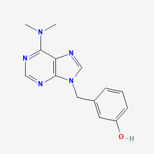 molecular formula C14H15N5O B12647184 Phenol, 3-((6-(dimethylamino)-9H-purin-9-yl)methyl)- CAS No. 115204-52-9