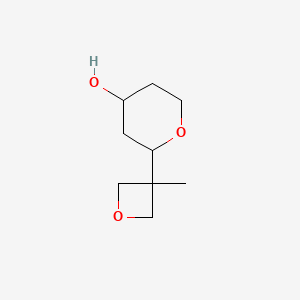 molecular formula C9H16O3 B12647198 2-(3-methyloxetan-3-yl)tetrahydro-2H-pyran-4-ol 