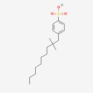 molecular formula C18H30O3S B12647203 p-(2,2-Dimethyldecyl)benzenesulfonic acid CAS No. 24271-17-8