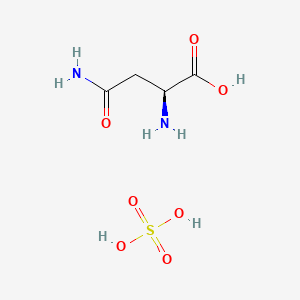 molecular formula C4H10N2O7S B12647207 L-Asparagine sulphate CAS No. 74144-37-9