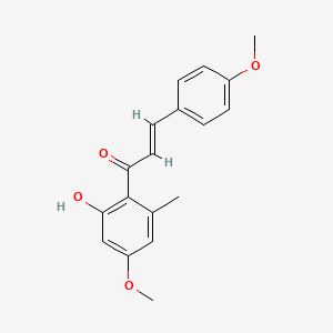 molecular formula C18H18O4 B12647233 (E)-1-(2-hydroxy-4-methoxy-6-methylphenyl)-3-(4-methoxyphenyl)prop-2-en-1-one CAS No. 86338-39-8