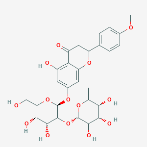 7-[(2S,4R,5S)-4,5-dihydroxy-6-(hydroxymethyl)-3-[(2S,4S,5R)-3,4,5-trihydroxy-6-methyloxan-2-yl]oxyoxan-2-yl]oxy-5-hydroxy-2-(4-methoxyphenyl)-2,3-dihydrochromen-4-one