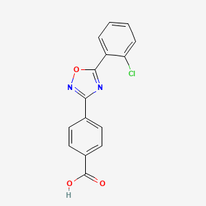 molecular formula C15H9ClN2O3 B1264727 4-[5-(2-Chlorophenyl)-1,2,4-oxadiazol-3-yl]benzoic acid 