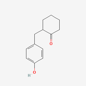 molecular formula C13H16O2 B12647292 Cyclohexanone, 2-((4-hydroxyphenyl)methyl)- CAS No. 22081-10-3