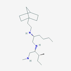(2R)-N2-[2-(4-bicyclo[2.2.1]heptanyl)ethyl]-N1-[(2R,3R)-3-methyl-1-(methylamino)pentan-2-yl]hexane-1,2-diamine
