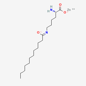 molecular formula C18H34N2O3Zn B12647340 Zinc bis(N6-lauroyl-L-lysinate) CAS No. 61745-61-7