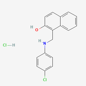molecular formula C17H15Cl2NO B12647352 1-[(4-Chloroanilino)methyl]naphthalen-2-ol;hydrochloride CAS No. 6638-93-3