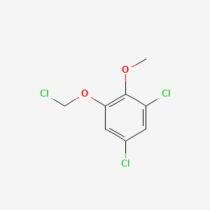 molecular formula C8H7Cl3O2 B12647467 1,5-Dichloro-3-(chloromethoxy)-2-methoxybenzene CAS No. 108544-89-4