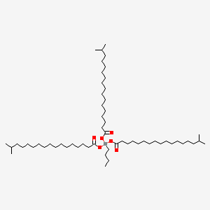 molecular formula C58H114O6Sn B12647476 Butyltris((1-oxoisooctadecyl)oxy)stannane CAS No. 93981-44-3