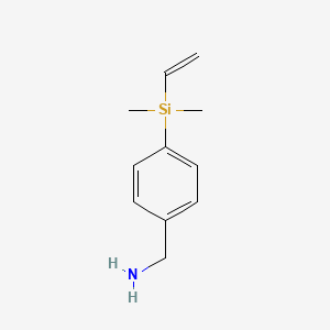 molecular formula C11H17NSi B12647480 p-(Dimethylvinylsilyl)benzylamine CAS No. 72144-41-3