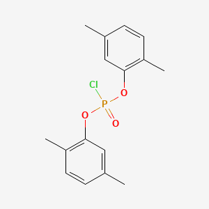 molecular formula C16H18ClO3P B12647482 Phosphorochloridic acid, bis(2,5-dimethylphenyl) ester CAS No. 58377-72-3