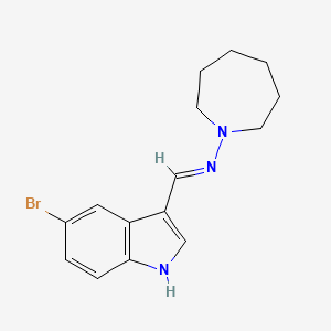 molecular formula C15H18BrN3 B12647485 N-((5-Bromo-1H-indol-3-yl)methylene)-1-azepanamine CAS No. 16987-37-4
