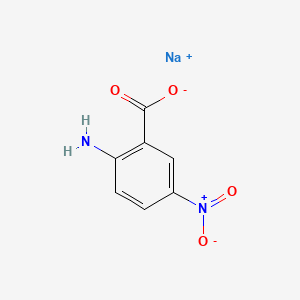 molecular formula C7H5N2NaO4 B12647499 Sodium 5-nitroanthranilate CAS No. 74496-09-6