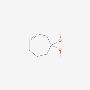 molecular formula C9H16O2 B12647541 Heptene, 1,1-dimethoxy- CAS No. 72928-59-7