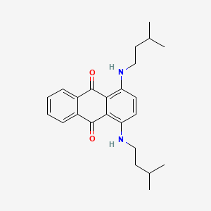 molecular formula C24H30N2O2 B12647546 1,4-Bis((3-methylbutyl)amino)anthraquinone CAS No. 85409-60-5