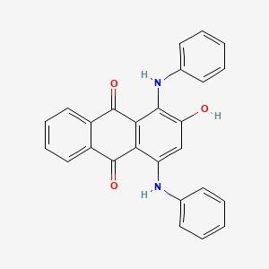 molecular formula C26H18N2O3 B12647563 2-Hydroxy-1,4-bis(phenylamino)anthraquinone CAS No. 35844-74-7