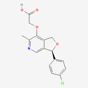 molecular formula C16H14ClNO4 B12647590 2-[[(3S)-3-(4-chlorophenyl)-6-methyl-1,3-dihydrofuro[3,4-c]pyridin-7-yl]oxy]acetic acid CAS No. 87347-28-2