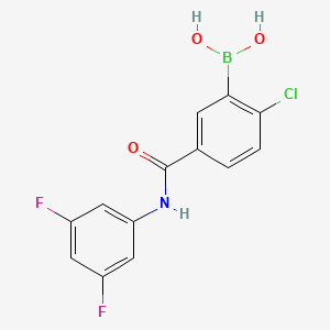 molecular formula C13H9BClF2NO3 B12647598 2-Chloro-5-(3,5-difluorophenylcarbamoyl)phenylboronic acid 