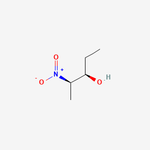 molecular formula C5H11NO3 B12647645 3-Pentanol, 2-nitro-, (R*,R*)- CAS No. 138668-26-5
