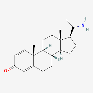 molecular formula C21H31NO B12647651 20-Aminopregna-1,4-dien-3-one CAS No. 77546-81-7