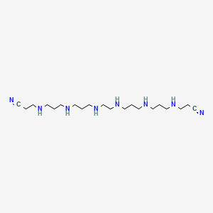 molecular formula C20H42N8 B12647665 4,8,12,15,19,23-Hexaazahexacosanedinitrile CAS No. 84196-05-4