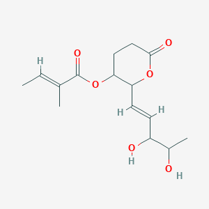 [2-[(E)-3,4-dihydroxypent-1-enyl]-6-oxooxan-3-yl] (E)-2-methylbut-2-enoate
