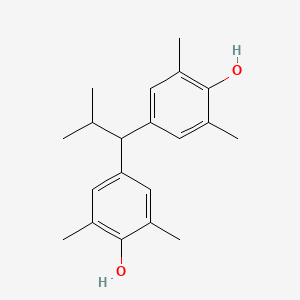 molecular formula C20H26O2 B12647681 4,4'-(2-Methylpropylidene)bis(2,6-xylenol) CAS No. 93919-14-3