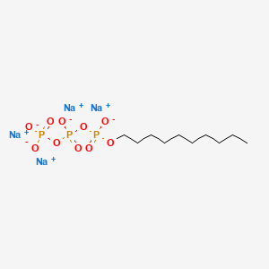 molecular formula C10H21Na4O10P3 B12647704 Triphosphoric acid, decyl ester, sodium salt CAS No. 69029-41-0