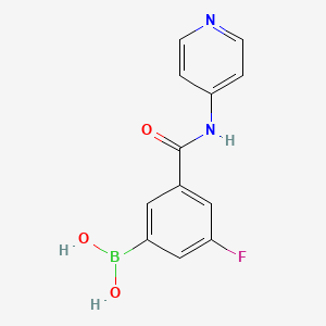 molecular formula C12H10BFN2O3 B12647706 3-Fluoro-5-(4-pyridylcarbamoyl)benzeneboronic acid 